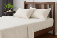 100% Pure Cotton Double Bed Bedsheet With 2 Pillow Covers - Size 90 X 100 Inches, White | Lightweight, Soft & Breathable Durable & Long-Lasting Bedsheet
