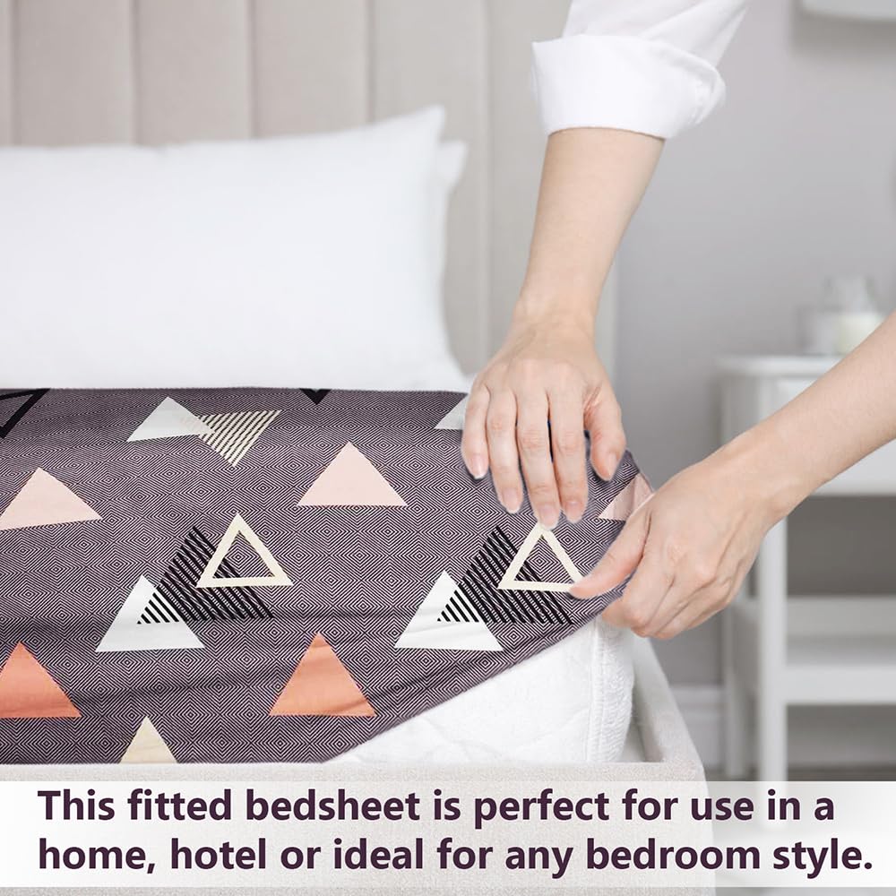 Premium Cotton Double Bedsheet For With 2 King Size Pillow Covers Soft | 72x78+10 Inches, Grey - Double Bed With All Around Elastic | Soft & Smooth To The Touch