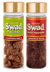 Panjon Swad Chatpata Amla & Banarasi Paan Mouth Fresheners 215gm, (110gm *2 Bottles)