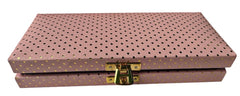 Designer Premium Mdf Wedding Box/Cash Box, Shagun Box, Decorative Box, Money Box, Gaddi Box 20 X 9 X 4cm, Colour - Pink , Style - Elegant