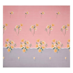 Printed King Size Double Bedsheet With 2 Large Pillow Cover - Size 72 X 78 X 10 Inches, Peach & Grey | Cotton Elastic Fitted All Around Bedsheet - Breathable & Wrinkle Free