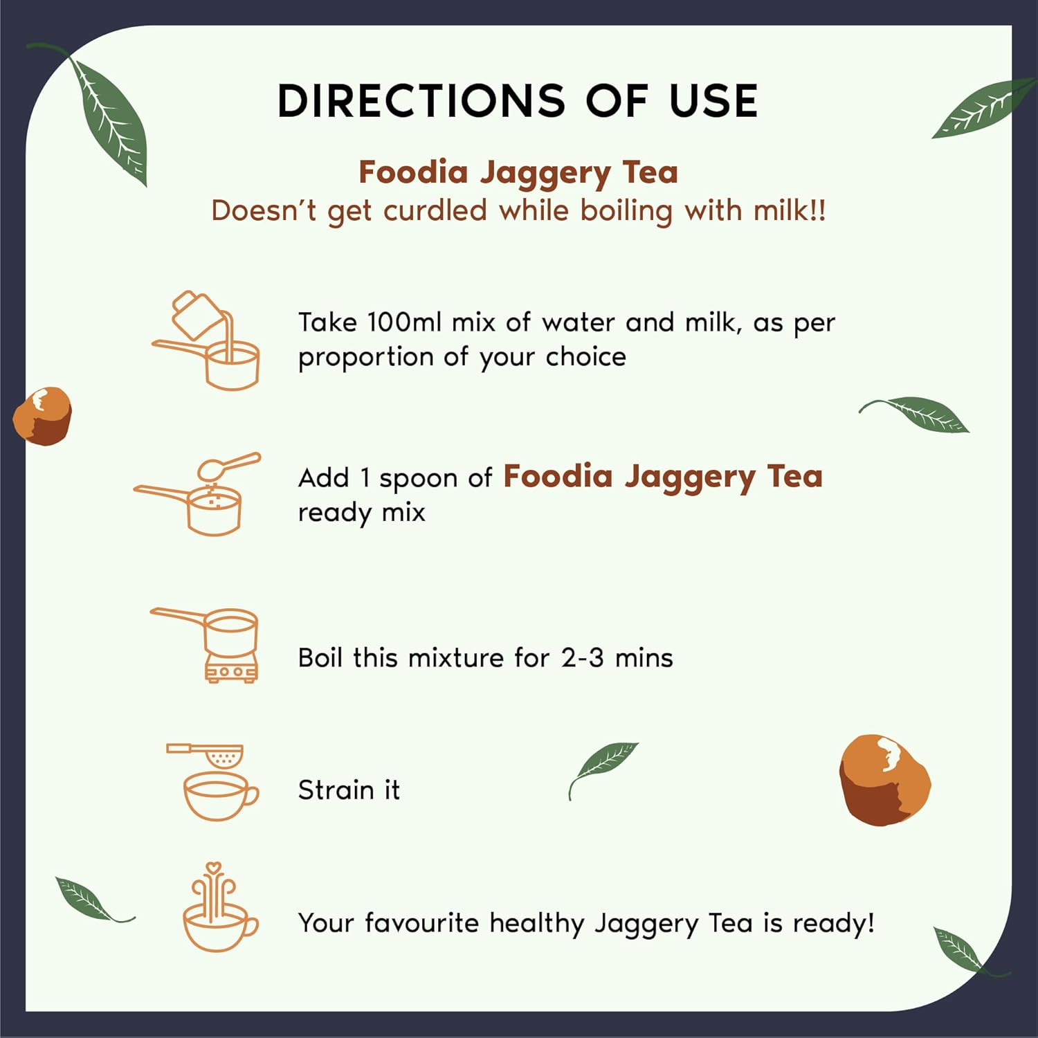 Foodia Gold Jaggery Kadak Tea 3 In 1 Readymix - Pack Of 2 X 400gm, 14.1 Ounce Each | Premium Tea Mix With Jaggery, Assam Tea & Extra Strong Leaves - Lactose Free Kadak Chai