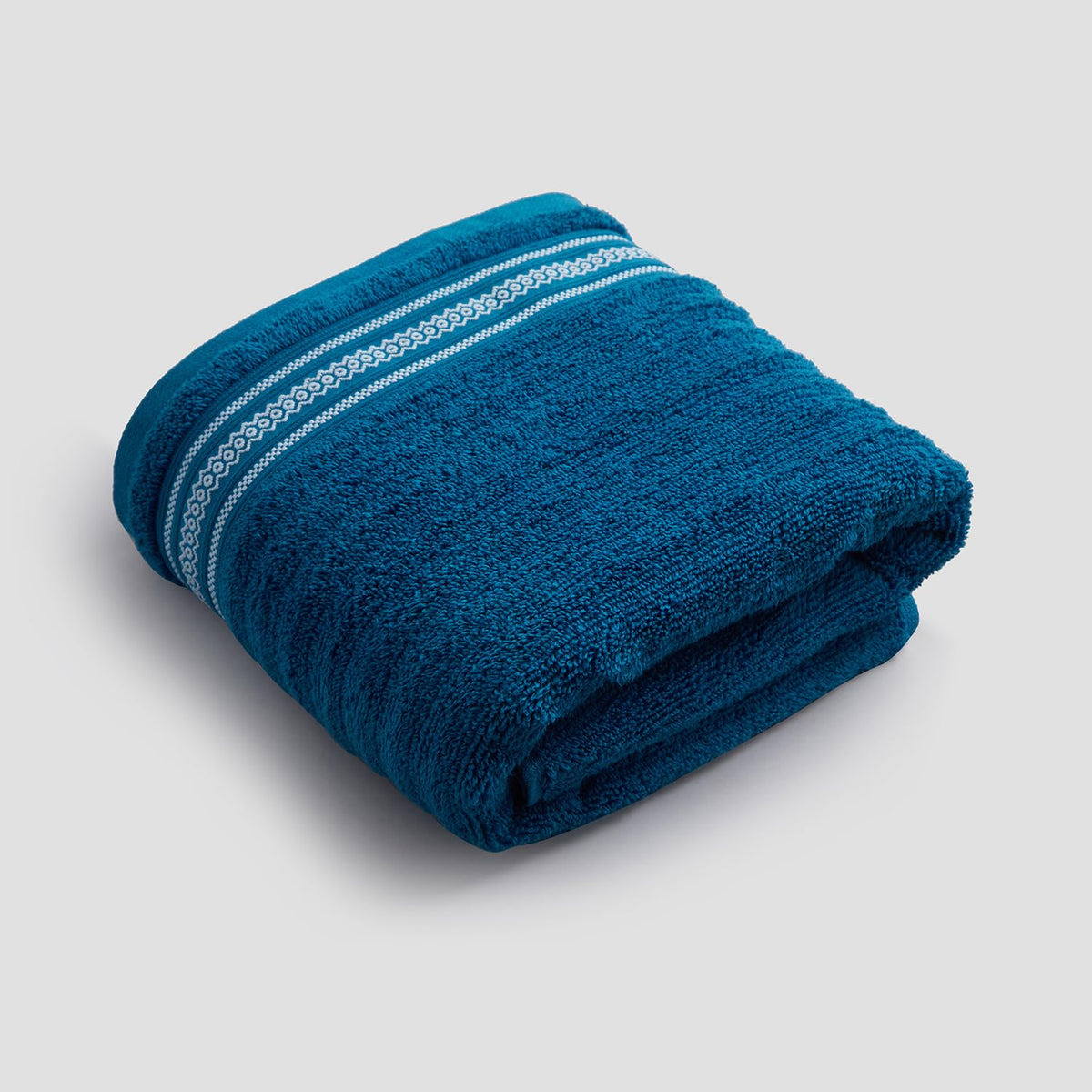 Spaces 100% Cotton Zero Twist Bath Towel 400 Gsm | High Absorbency Super Soft, Fast Drying Towels Large Size For Men & Women (Dark Blue)