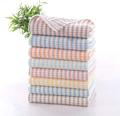 Sami Studios Kitchen Cotton Towels 250 Gsm | Soft & Absorbent Hand Towel For Kitchen Cleaning & Quick Drying Of Plates & Glasses (Set Of 8) -Multicolor