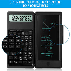 Ipepul Scientific Calculators For Students, 10 Digit Large Screen, Math Calculator With Notepad, Classroom Must Haves For Middle High School Supplies & College (Black)
