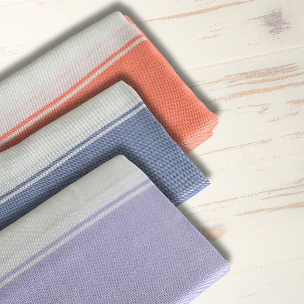 Aero Weav Ultra Lightweight Bamboo Bath Towel 600gsm | Compact, Portable & Less Than Skin-Friendly & Eco-Friendly Travel Towel (Wannabe Orange, British Lavender & Lavender Lily)- Pack Of 4