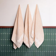 Himeya Bamboo Bath Towel 1500 Gsm | Ultra Absorbent 3x Softer Than Cotton Towels (Sand Stone) - Pack Of 3