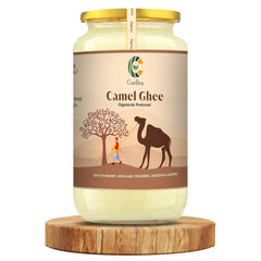 Organic Natural Camel Ghee By Curdley | Great Source Of Energy Healthy & Nutrients Camel Ghee Supports Brain Health | (100ml) 3.3 Ounce | Jar Pack