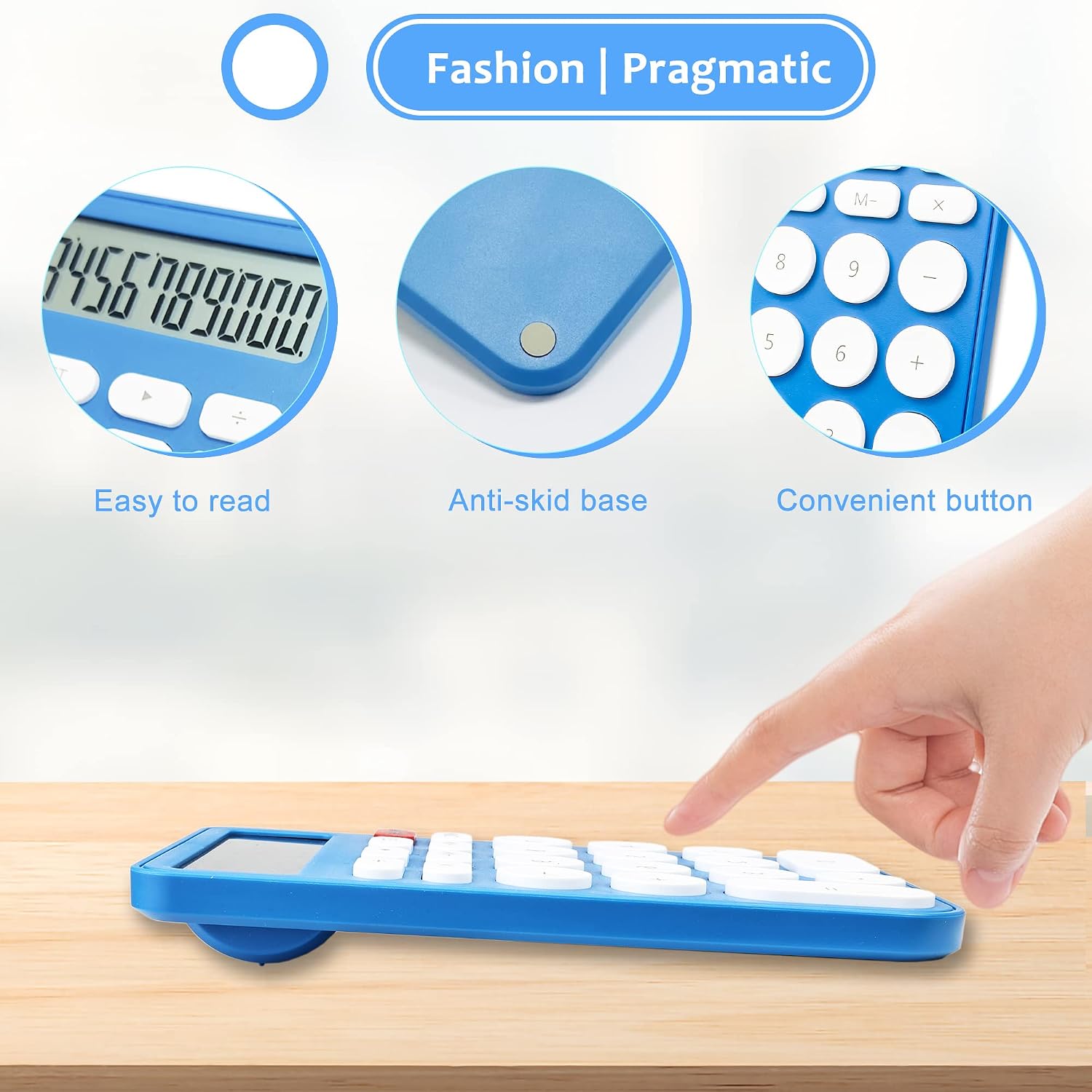 Vewingl Standard Calculator 12 Digit, Desktop Large Display And Buttons, Calculator With Large LCD Display For Office, School, Home & Business Use, Automatic Sleep, With Battery