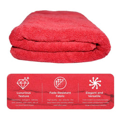 Bhapri Turkish 100% Cotton Luxury Bath Towels 500 Gsm | Lightweight Soft & Absorbent Quick Dry Plush Bathroom Towels (Red)
