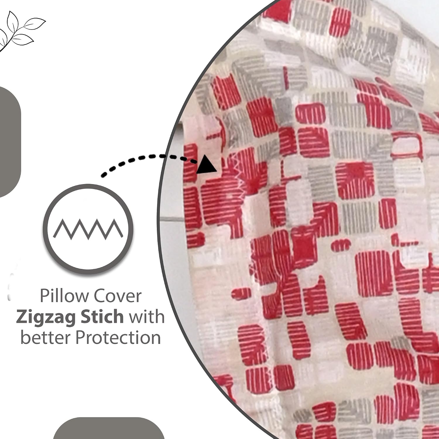 Cotton Double Bedsheet With 2 Pillow Covers - 87 X 100 Inches, Grey & Red | Smooth & Comfortable For Daily Use - All Weather Coziness & Bedroom Style