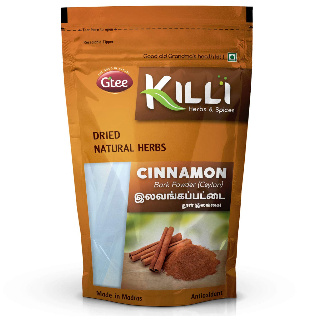 Killi Ceylon Cinnamon Lavanga Pattai Dalchini Bark Powder, Helps In Reducing Blood Cholesterol Levels & Effective In Slimming Of Body | 100gm 0.2lbs Each Pack Of 2