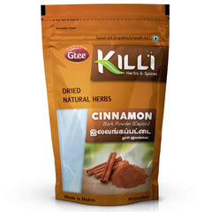 Killi Ceylon Cinnamon Lavanga Pattai Dalchini Bark Powder, Helps In Reducing Blood Cholesterol Levels & Effective In Slimming Of Body | 100gm 0.2lbs Each Pack Of 2