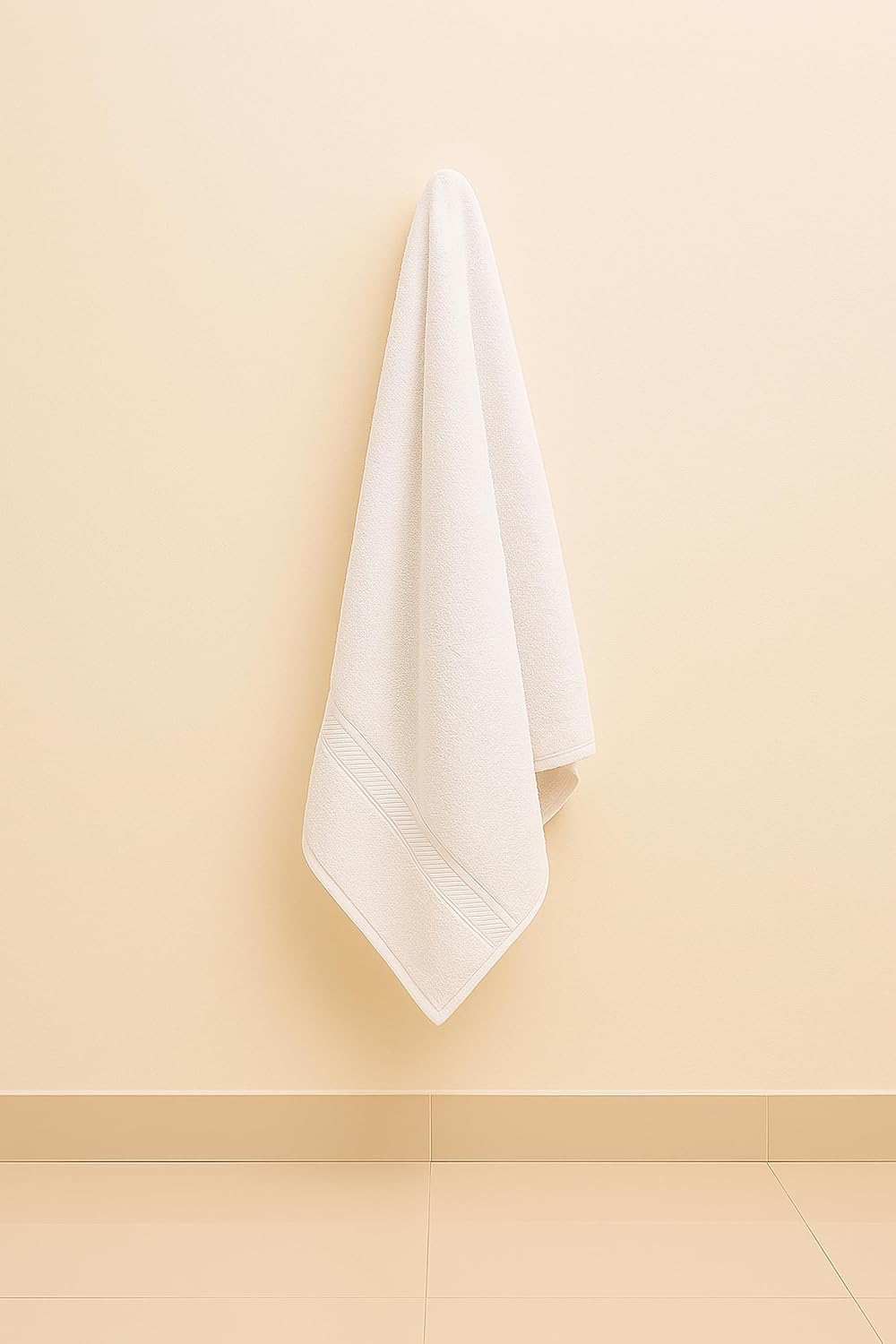 Siya Fashion Cotton Bath Towel 500 Gsm | Ultra Soft Absorbent Quick Dry Lightweight & Durable Fabric Perfect For Home, Gym, Travel & Everyday Use (Off-White)