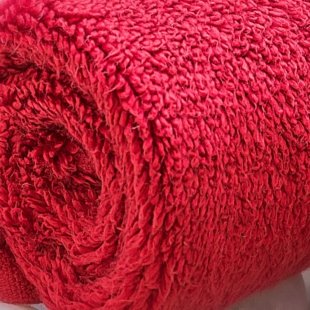 Spread Spain 100% Cotton Face Towel 600 Gsm | Roman Face Towel Super Absorbent Soft & Quick Dry Towels (Red) -Set Of 2