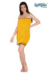 Softspun Microfiber Bath Towel 495 Gsm | Super Soft & Comfortable, Quick Drying, Ultra Absorbent In Large Size (Orange)