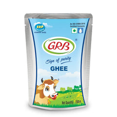 Premium Desi Ghee By GRB | Rich In Vitamin A, D, E & K Healthy Desi Ghee Perfect For Parathe | (200ml) 6.7 Ounce | Pouch Pack