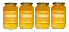 100% Natural A2 Bilona Gir Cow Ghee By Swarnamrit | Traditional Bilona Method Healthy Pure Desi Ghee Good For Cooking & Frying | 4 Litre (1 Litre * 4) 135.2 Ounce | Jar Pack