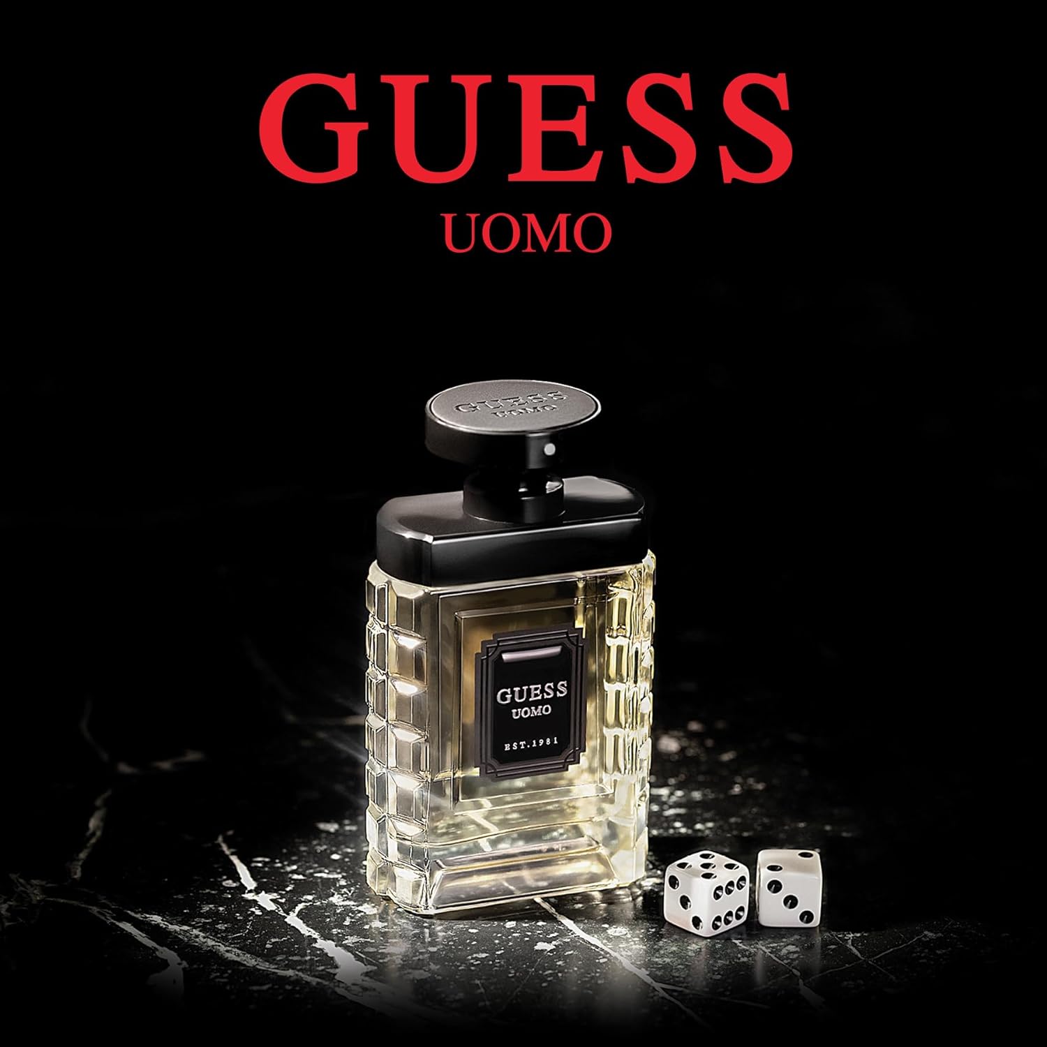 Guess Uomo Eau De Toilette Est.1981 100ml 3.4 Fl.oz.| Long Lasting Fragrance