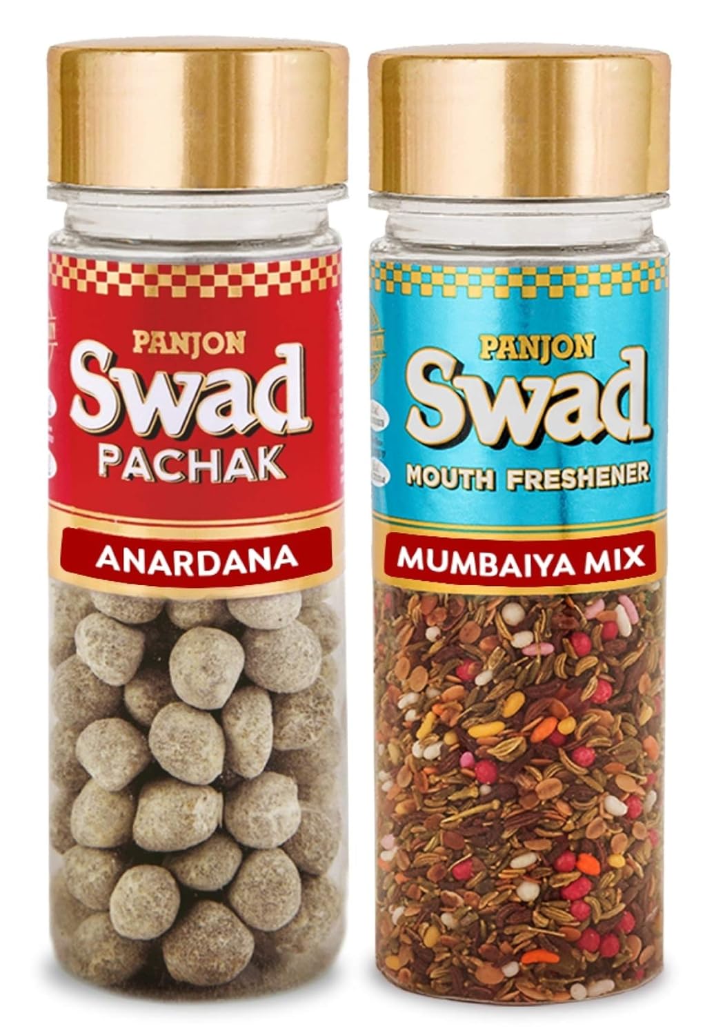 Panjon Swad Anardana & Mumbaiya Mix Pachak Mouth Fresheners 260gm, (130gm *2 Bottles)