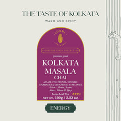 Luxmi Estates Kolkata Masala Chai - 100gm, 3.5 Ounce | USDA Certified Organic Tea - Medium Caffeine Tea | Made With Fennel, Ginger Tea, Cardamom, Cinnamon, Star Anise - Assam Valley Tea