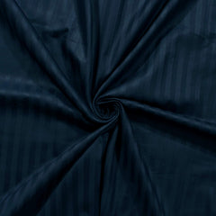 Satin Stripes King Size Cotton Bedsheet With 2 Pillow Covers - 108 X 108 Inches, Royal Blue | Perfect For Home Decor, Guest House | Ideal For All Seasons
