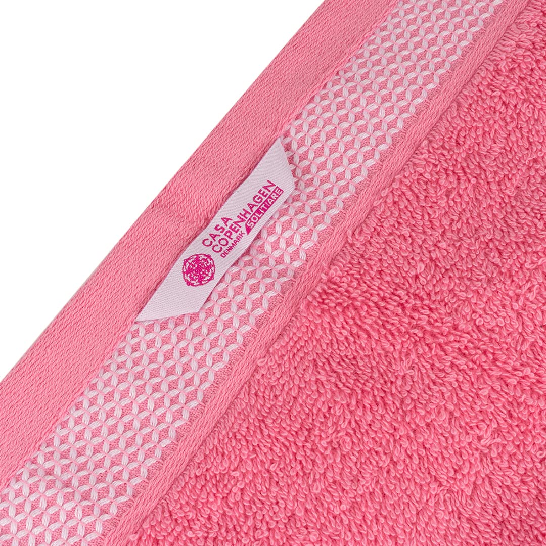 Casa Copenhagen Egyptian Cotton Solitiare 1 Pcs Large Bath Towel 500 Gsm (Pink)