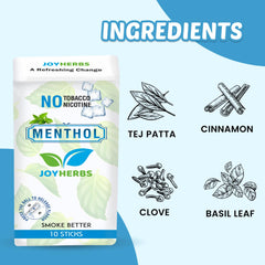 Herbal Cigarettes For Smoking | Mint, Clove Flavoured King Size Herbal Smoke Sticks Pack Of 40 - Tobacco Free & Nicotine Free