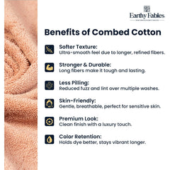 Earthy Fables Premium Face Towels 600 Gsm | Ultra Soft, Quick Dry & Highly Absorbent, For Gym, Travel & Acne-Prone Skin | Set Of 3 (Peach)