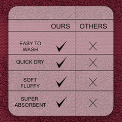 Casa Copenhagen Egyptian Cotton Exotic Hand Towel 400 Gsm (Burgundy)- 2 Pcs
