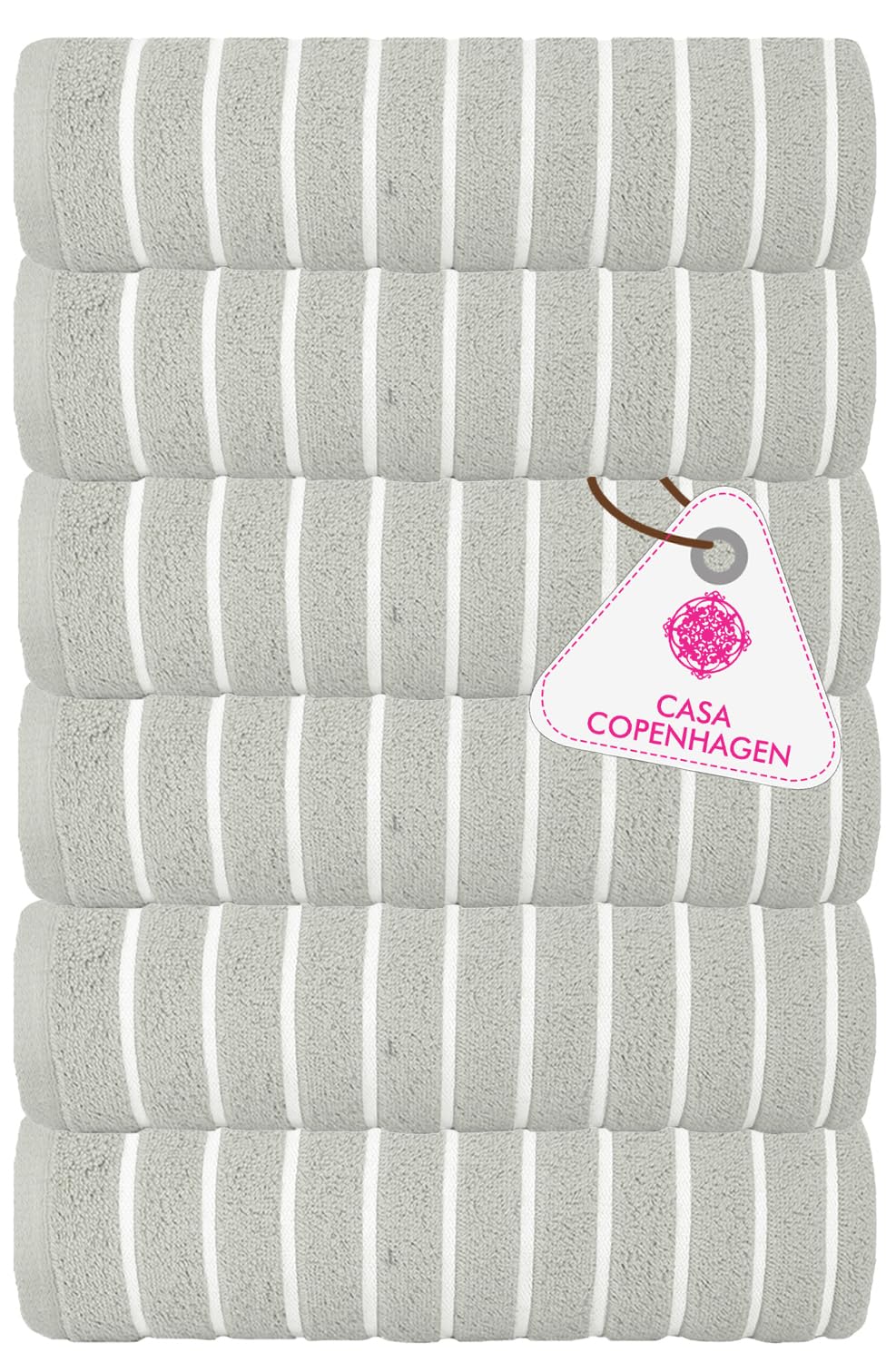 Casa Copenhagen Egyptian Cotton Ecstatic Hand Towel 740 Gsm (Grey Violet)- 6 Pcs