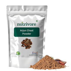 Nutrivore Pure Arjun Chaal Powder, Arjun Bark Powder, Supports Healthy Heart Function, Terminalia Arjuna, No Added Preservatives | 400gm 0.8lbs