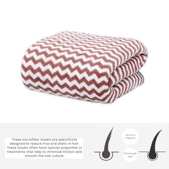 Black Gold The Finer Touch Microfiber Zigzag Bath Towel 1050 Gsm | Soft & Quick Dry Towel Lightweight & Absorbent Use For Men & Women (Purple) - Pack Of 3