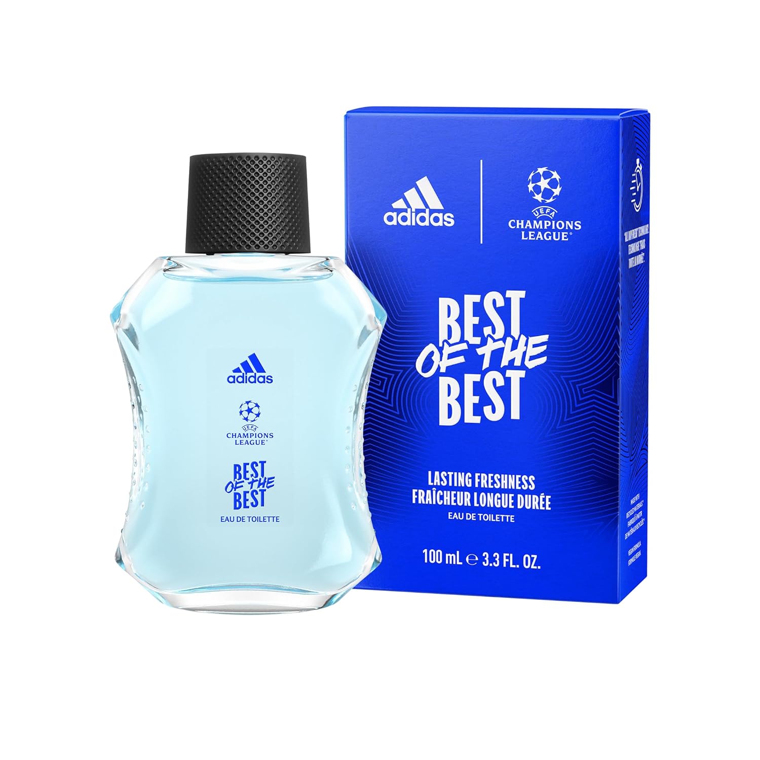 Adidas Champions League Best Of The Best Eau De Toilette Spray 100ml 3.4 Fl.oz. Lasting Freshness | Masculine Fragrance