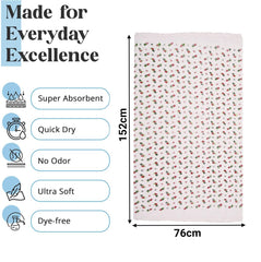 Kuber Industries Cotton Bath Towel 900 Gsm | Soft & Comfortable Swimming & Bathing Towels & Gamcha (White)- Pack Of 3