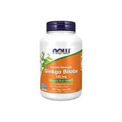 Now Ginkgo Biloba 120mg 24% 50:1 Extract, Helps To Maintain Cognitive Function & Memory In Adults | 200 Veg Capsules 200gm 0.4lbs