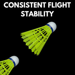 Ace Birdies 8 Nylon Badminton Shuttlecocks With Strong Cork Head , Sturdy and Well-Balanced | Green , Pack Of 12
