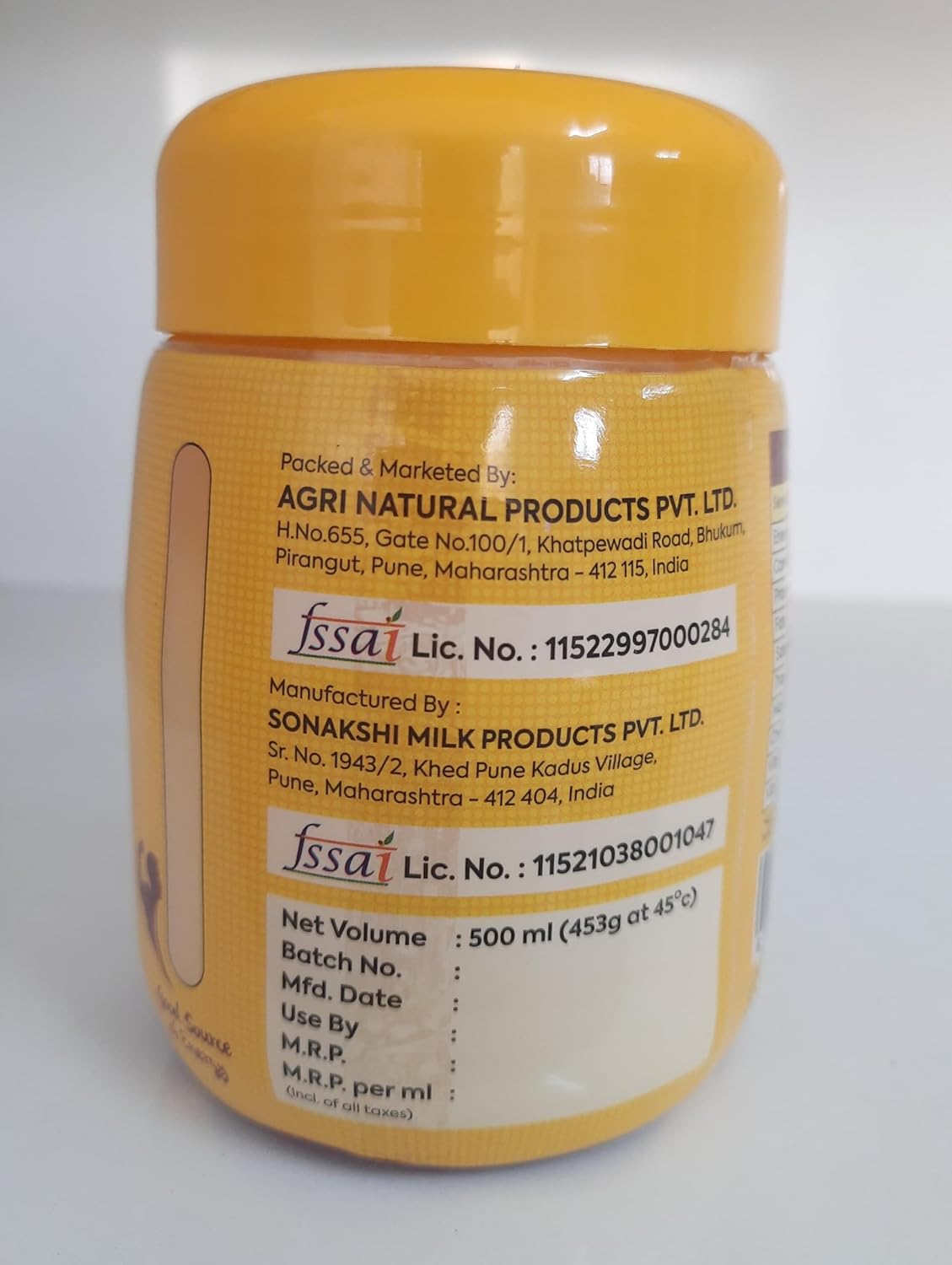 Natural Premium Cow Ghee By Molten Gold | Rich In Vitamin A, D, E & K Healthy Desi Ghee For Cooking | (500ml) 16.9 Ounce | Jar Pack