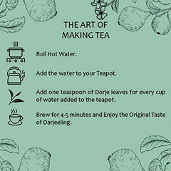 Dorje Teas Darjeeling Chamomile Green Tea - 100gm, 3.5 ounce, 40 Cups | Promotes Good Sleep & Stress Relief - Low Caffeine, Soothing Tea For Relaxation & Glowing Skin