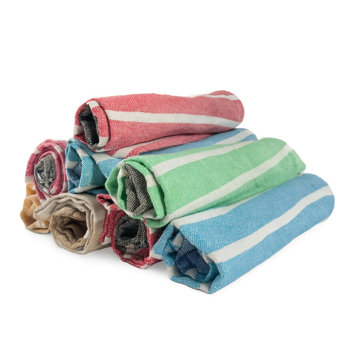 VäRde Premium Cotton Hand Towels 250 Gsm | Face Towel, Kitchen Towel Floor Towel, Soft Towels | Striped & Solid Pattern (Pack Of 8)