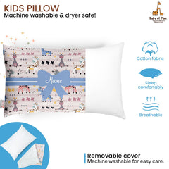 Personalized Pillow For Kids, Super Soft Cotton Kids Cushion - 12 X 18 Inches | Custom Name, For 5 Years Old Kids, Adorable Prints | For Head, Neck Support Baby Pillow - Pillow 11