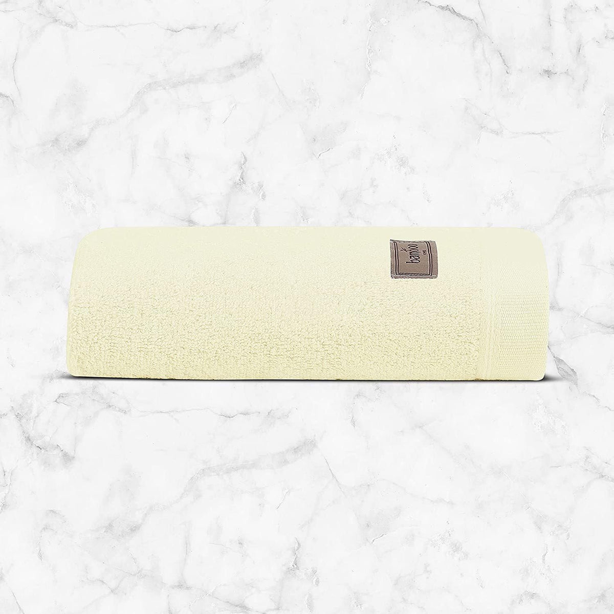 Spread Spain Bamboo Hand Towel 360 Gsm | Ultra Soft Absorbent & Quick Dry Towel For Daily Use, Gym, Pool, Travel, Sports & Yoga (Cream)