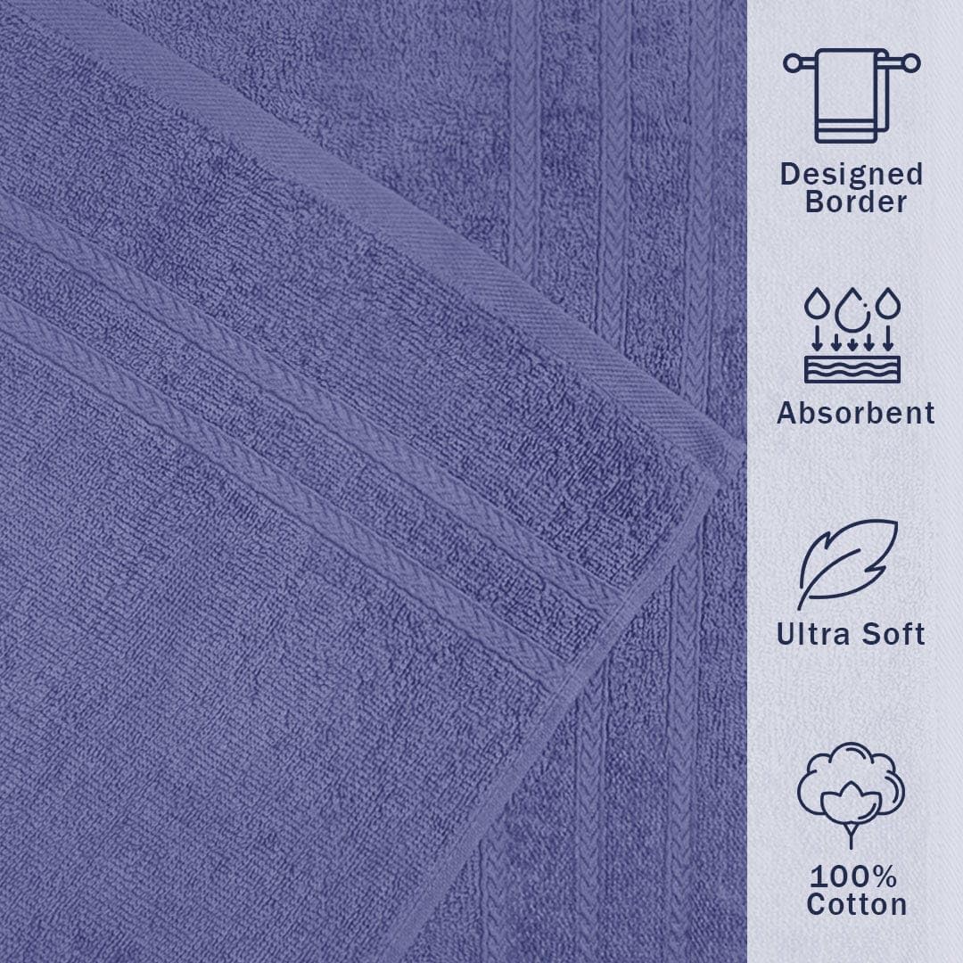 Troveo Super Soft Cotton Hand Towels 400 Gsm | Super Absorbent Multipurpose Hand Towel For Home Gym Workout Traveling Running & Kitchen (Midnight Blue) - Pack Of 2