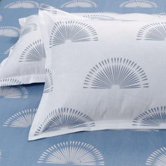 1 Double Bedsheet With 2 Pillow Covers - 88 X 96 Inches, Blue & White | Soft & Comfortable Feel To Your Skin | Do Not Bleach