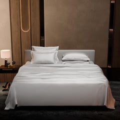 1 Flat Bedsheet King Size With 4 Pillow Cover - 108 X 108 Inches, White | Wedding, Bedroom, Date Night Collection | 300 Thread Count