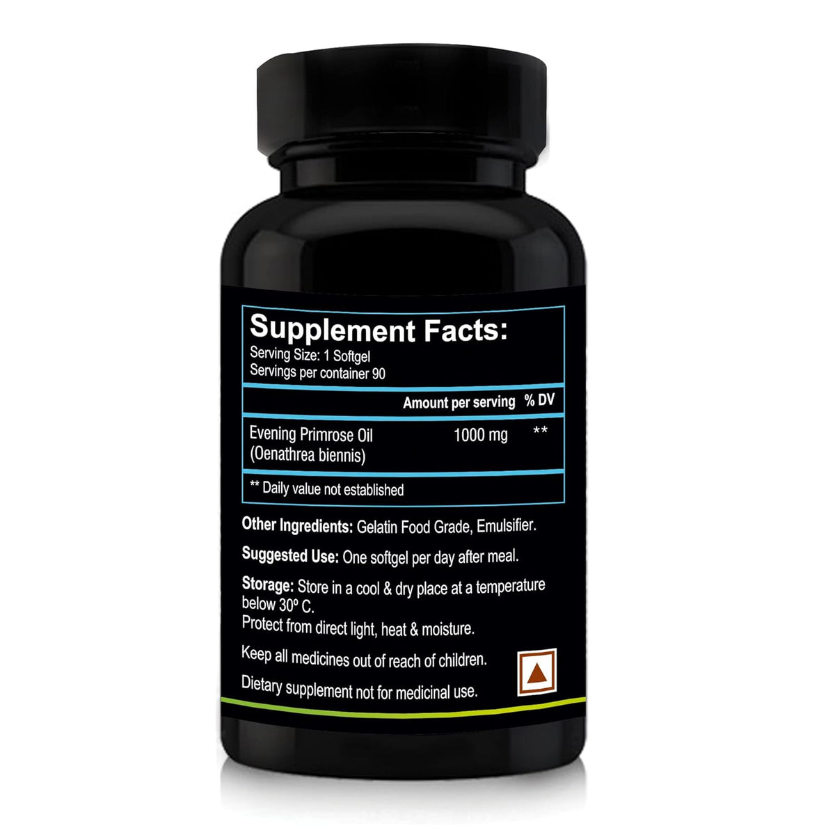 Nutriosys Evening Primrose Oil 1000mg, Helps In Weight Loss, Maintain Balanced Immune System, Healthy Skin & Hair | 90 Softgels 150gm 0.3lbs