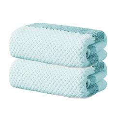 Black Gold The Finer Touch Soft Hand Towel 400 Gsm | Ultra Absorbent, Quick Drying, Cotton-Feel Microfiber Green & White Stripes -Pack Of 2