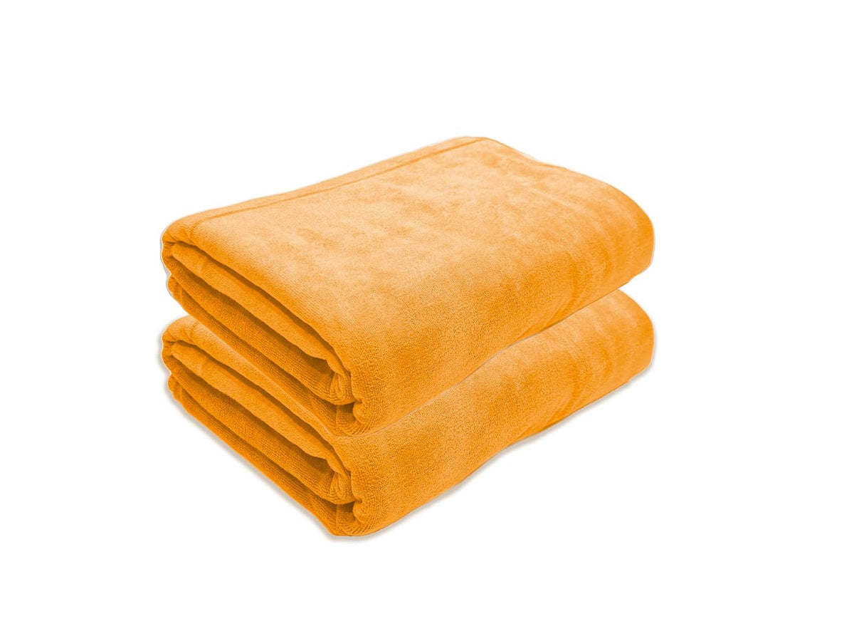 Black Gold The Finer Touch Oversized Microfiber Bath Towel 1300 Gsm | Soft Quick-Dry Microfiber Towel Lightweight, Absorbent & Travel-Friendly (Yellow) - Pack Of 2