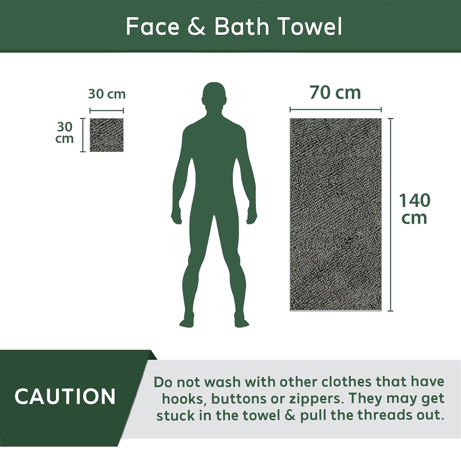 Heelium Bamboo Towel Set 1 Bath & 2 Face Towel 800 Gsm | Super Soft & Antibacterial Towel (White) - 3 Piece