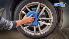 Softspun Microfiber Cloth Towel 1500 Gsm | Extra Thick Microfiber Cleaning Cloths Perfect For Bike, Auto, Cars Both Interior & Exterior (Multicolour)- Pack Of 4